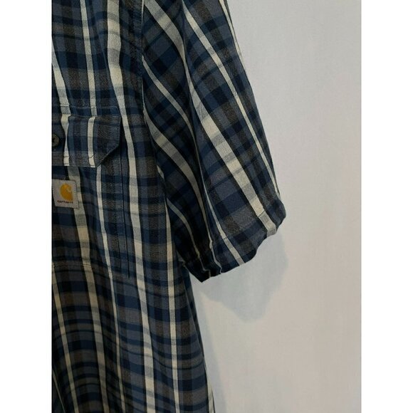 Carhartt Men's Loose Fit Button-Down Collar Loose Fit Short Sleeve Shirt Sz XL… - Picture 4 of 12